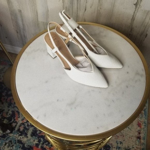 INC International Concepts Brelina Slingback Heel White Block - Picture 3 of 6